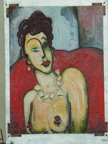 acrylique sur bois, 92x60cm 2001 coll. priv�e.