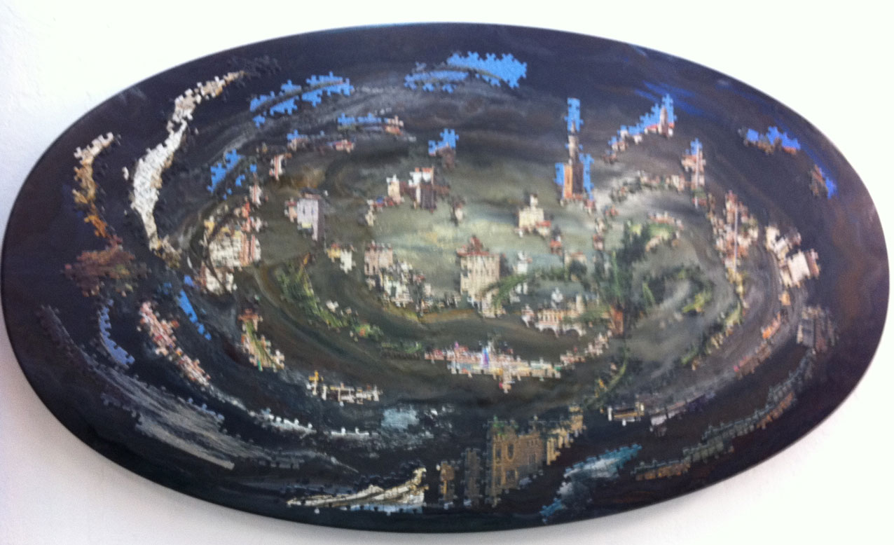  peintures et collages sur bois 2011 122x70 cm