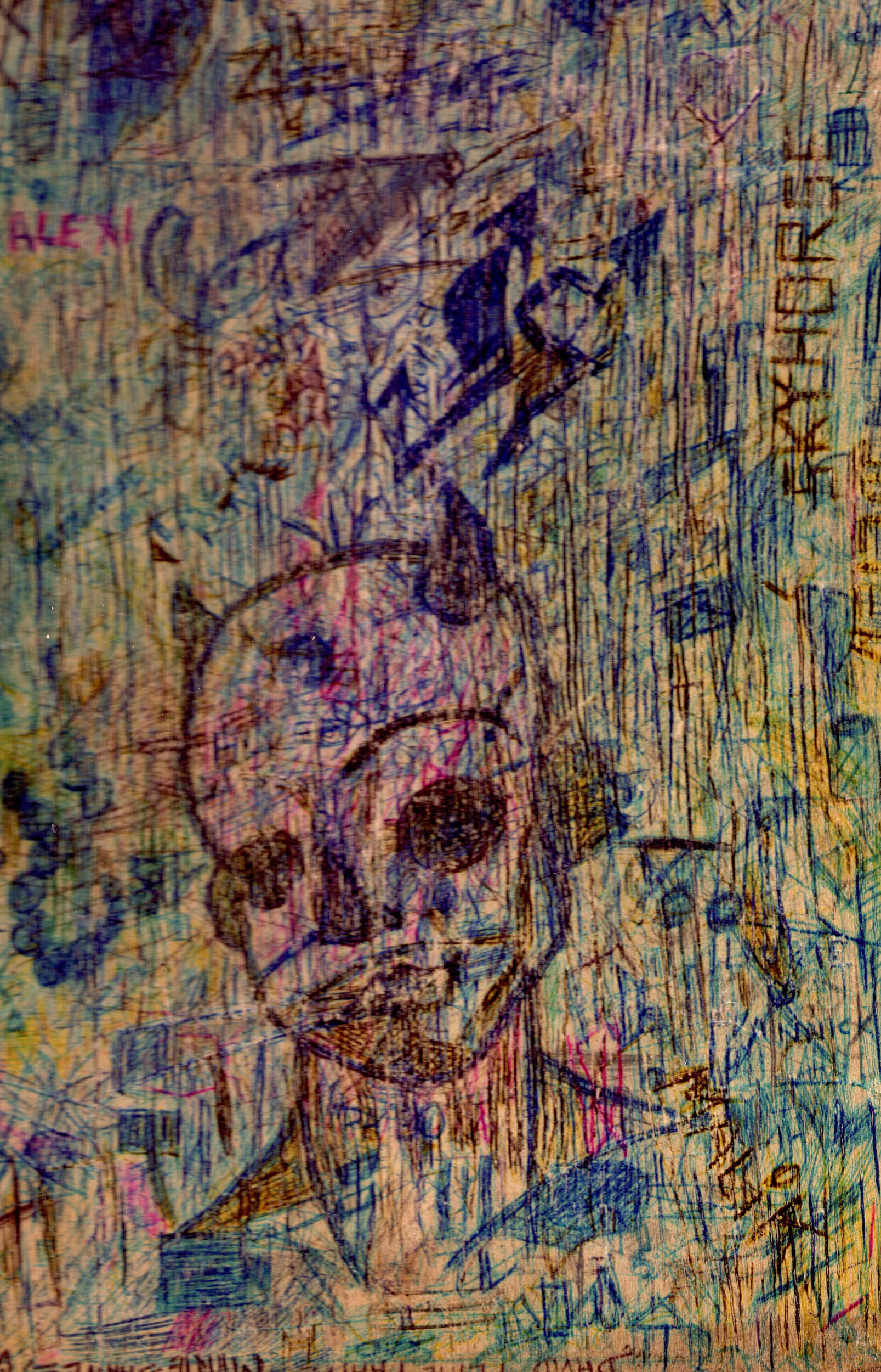  graffitis sur bois 21x29.5.